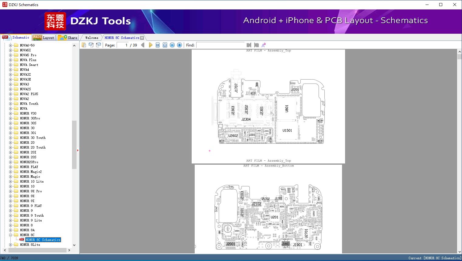 HONOR 8C Schematics